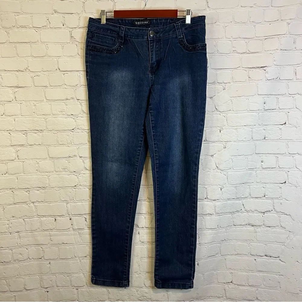 Baccini Dark Wash Skinny Jeans size 10